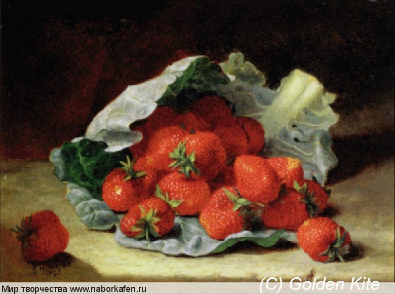 1045 Strawberries On A Cabbage Leaf (large)