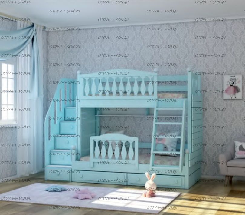 Кровать двухъярусная Лейла №9, любые размеры