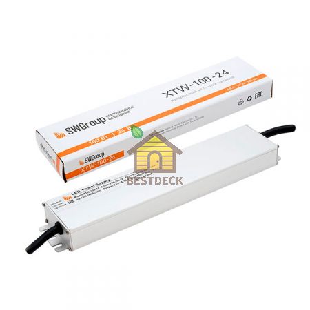 Ультратонкий блок питания в металлическом корпусе, IP67, 100W, 24V