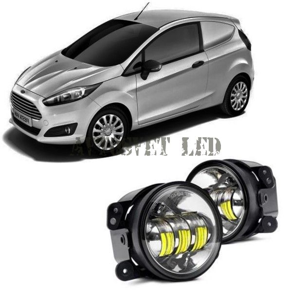 Противотуманные светодиодные фары ASF4-30W flood на FORD Fiesta Van IV и FORD Fiesta Van V