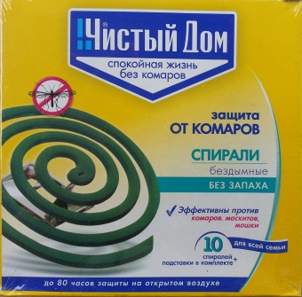 Спирали Чистый Дом защита от комаров, 10 шт