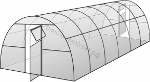 Теплица "Усиленная" ширина: 3м, высота: 2,1м , длина: 6м ,  профильная труба 20*40*1,5мм. КАРКАС