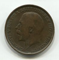 1 пенни 1912 года Великобритания