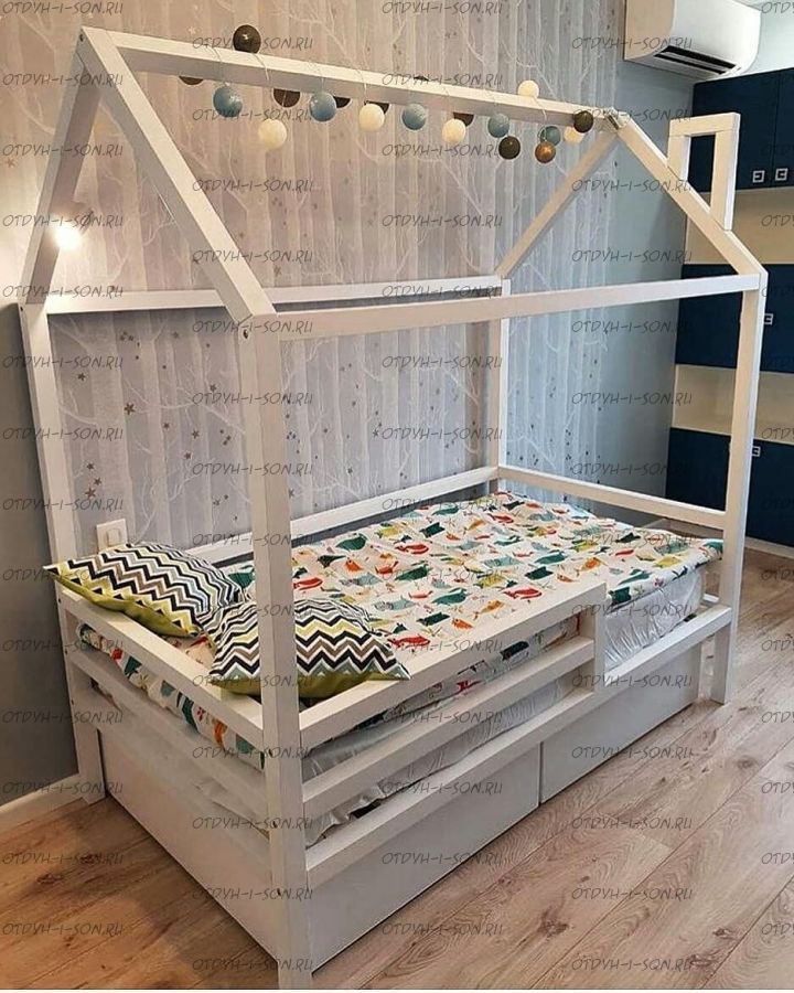 Кровать-домик с ящиками Ненси Simple №1