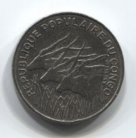 100 франков 1971 года Конго VF-