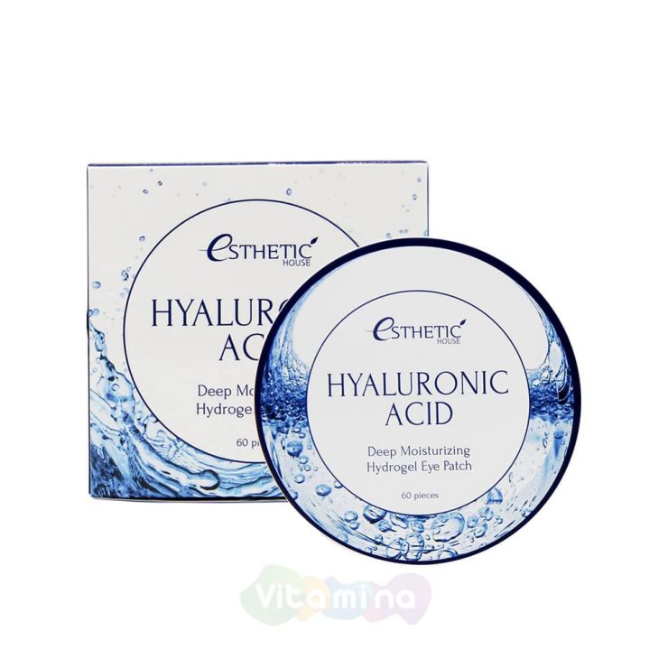 Esthetic House Увлажняющие гидрогелевые патчи для век с гиалуроновой кислотой Hyaluronic Acid Hydrogel Eye Patch, 60 шт