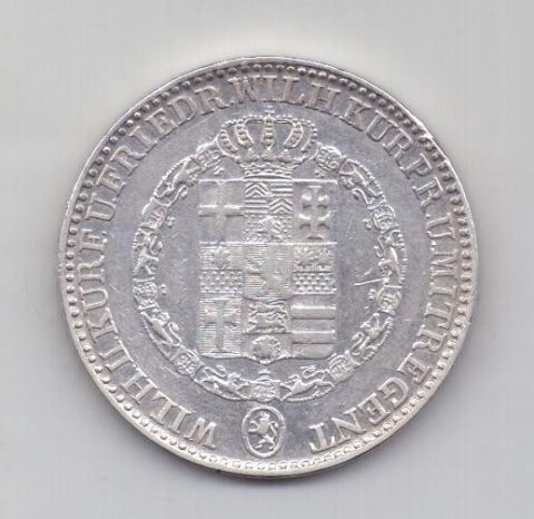 1 талер 1841 года XF- Редкий год Гессен Германия