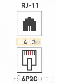 Джек телефонный 6P-2C PROCONNECT