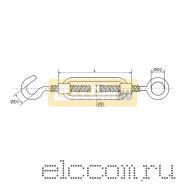 Талреп крюк-кольцо DIN 1480, М8