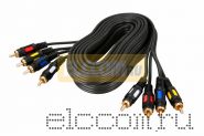 Шнур 4RCA Plug - 4RCA Plug 1.5М (GOLD) REXANT