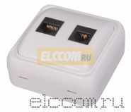 Комбинированная розетка накладная тел. + комп. RJ-11+RJ-45 (малая) REXANT