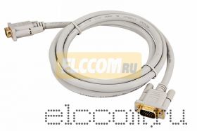 Шнур VGA plug - VGA plug, 1.8М (серый) REXANT