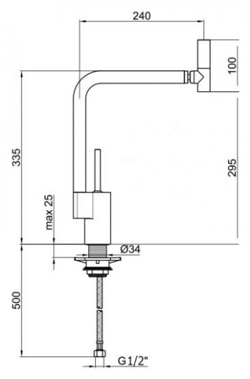 Смеситель для кухни Webert Kitchen 360° TS920302744 ФОТО