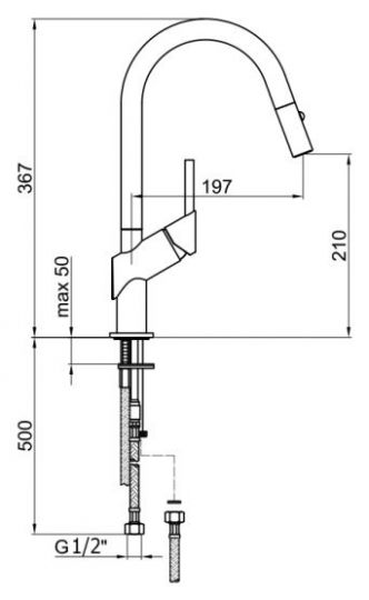 Смеситель для кухни Webert Kitchen Habitat HB940302015 ФОТО