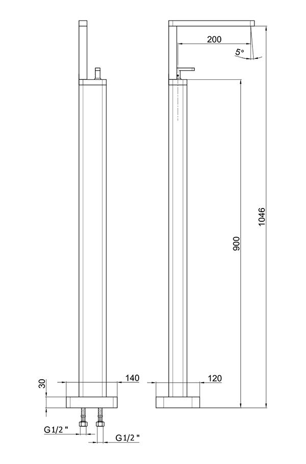 Смеситель для раковины Webert Living LV832101015 схема 2