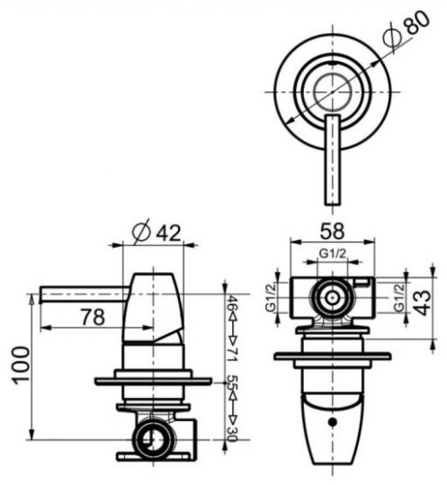 Смеситель для душа Webert Opera Moderna OE880101560 ФОТО