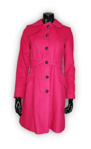 Пальто женское NAF NAF SNH44D-1530, ткань фуксия