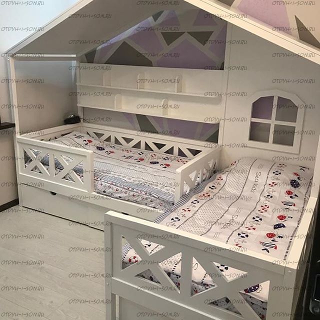 Кровать Домик Угловой Fairy Land №10 (Для Двоих Детей)