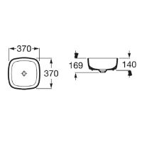 Раковина-чаша Roca Inspira 7.3275.0.200.0 37x37 схема 2
