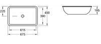 Раковина Villeroy&Boch Loop&Friends 61632001 61,5x39 схема 2