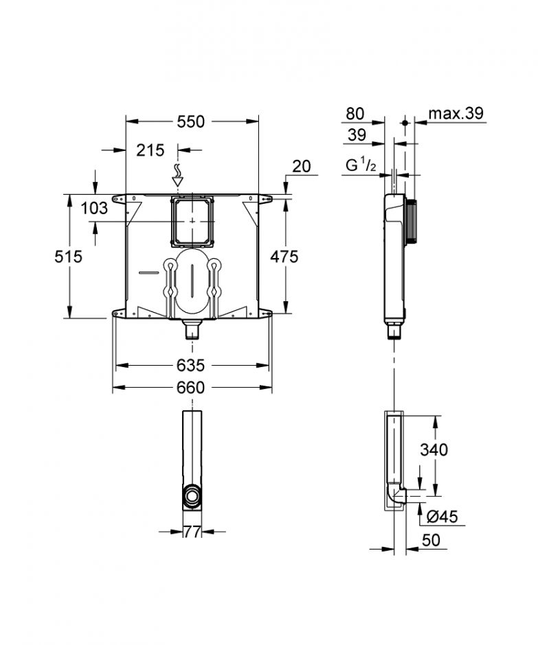 Grohe Grohe скрытый бачок для унитаза ML.BTR-27.662 ФОТО