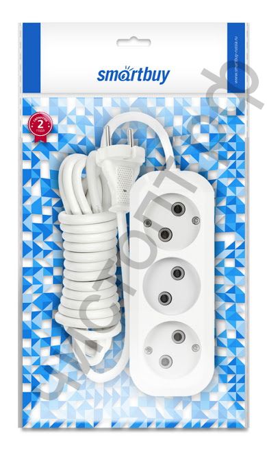 Удлинитель Smartbuy 3 гн 15 м 10А/2,2кВт без заземл ПВС 2х1,0 (SBE-10-3-15-N)