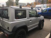 Багажник на крышу Suzuki Jimny 2018-..., с водостоками, Lux, аэродинамические дуги (53 мм)