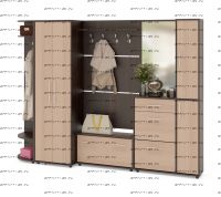 Прихожая Сокол ШС-1+ШО-1+ВШ-3.1+ТП-3+ТП-4+ПЗ-4 (281х43х209)