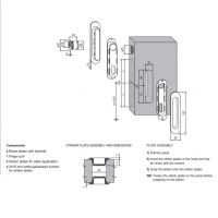 Ручки AGB для раздвижных дверей Kit F Black. установка