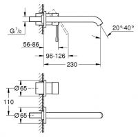 Смеситель Grohe Essence New для раковины 19967001 схема 2