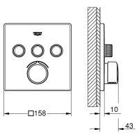 Смеситель Grohe Grohtherm SmartControl для ванны и душа 29149000 схема 4