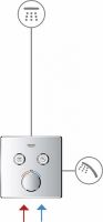 Смеситель Grohe Grohtherm SmartControl для ванны и душа 29124000 схема 7