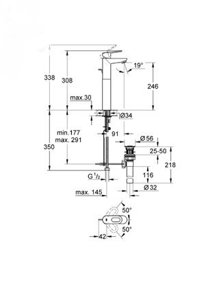 Смеситель Grohe Bauloop для раковины 32856000 ФОТО