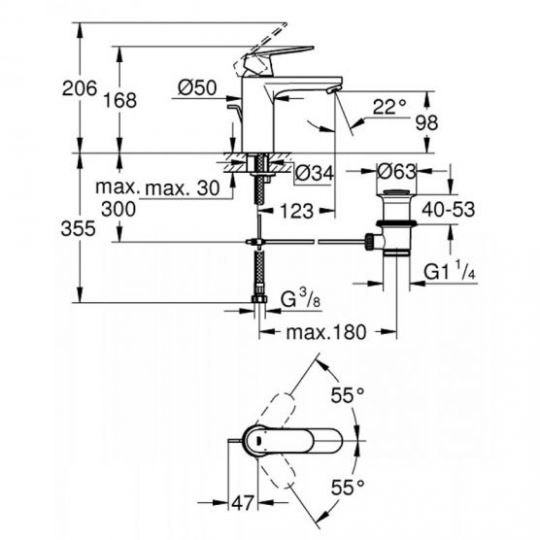 Смеситель Grohe Eurosmart Cosmopolitan для раковины 23325KW0 ФОТО