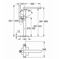 Смеситель Grohe Plus для ванны 23846003 схема 4