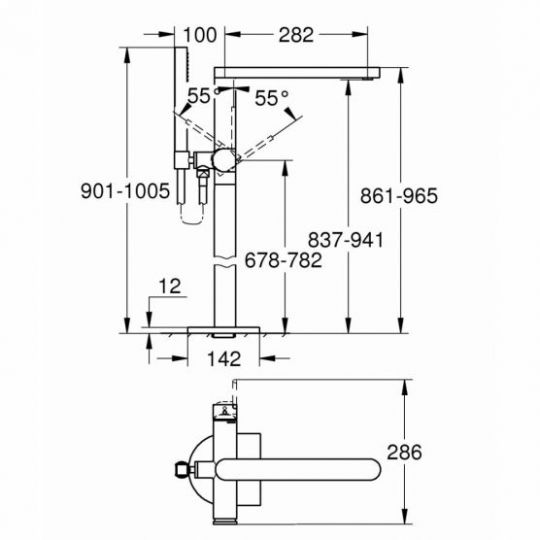 Смеситель Grohe Plus для ванны 23846003 ФОТО