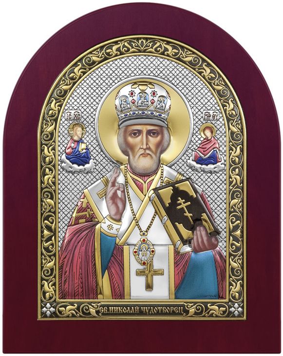 Серебряная икона Николай Угодник (Италия) Серебряная икона Николай Угодник (Италия)