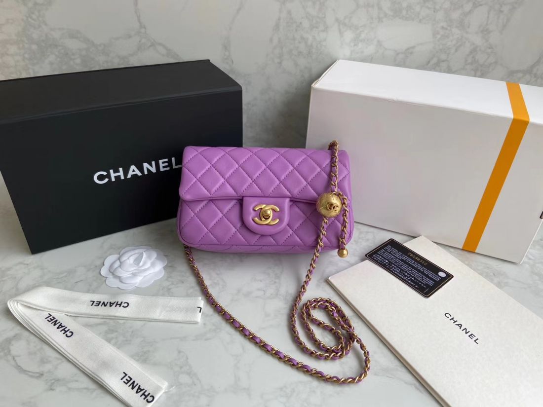 CHANEL Shoulder Flap Bag 20 cm