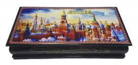 Шкатулка деревянная Кремль Москва 8,5х17 см