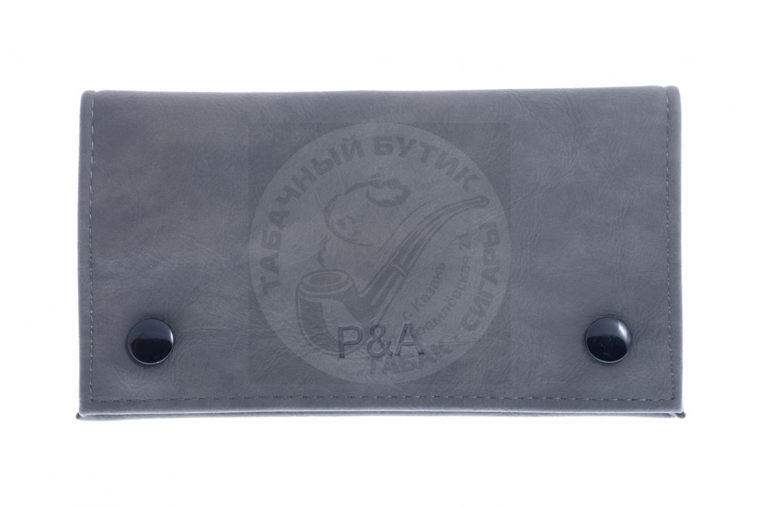 Кисет P&A для самокруток, экокожа, серый