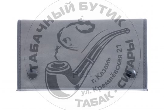 Кисет P&A для самокруток, экокожа, серый