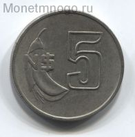 5 песо 1980 года Уругвай XF