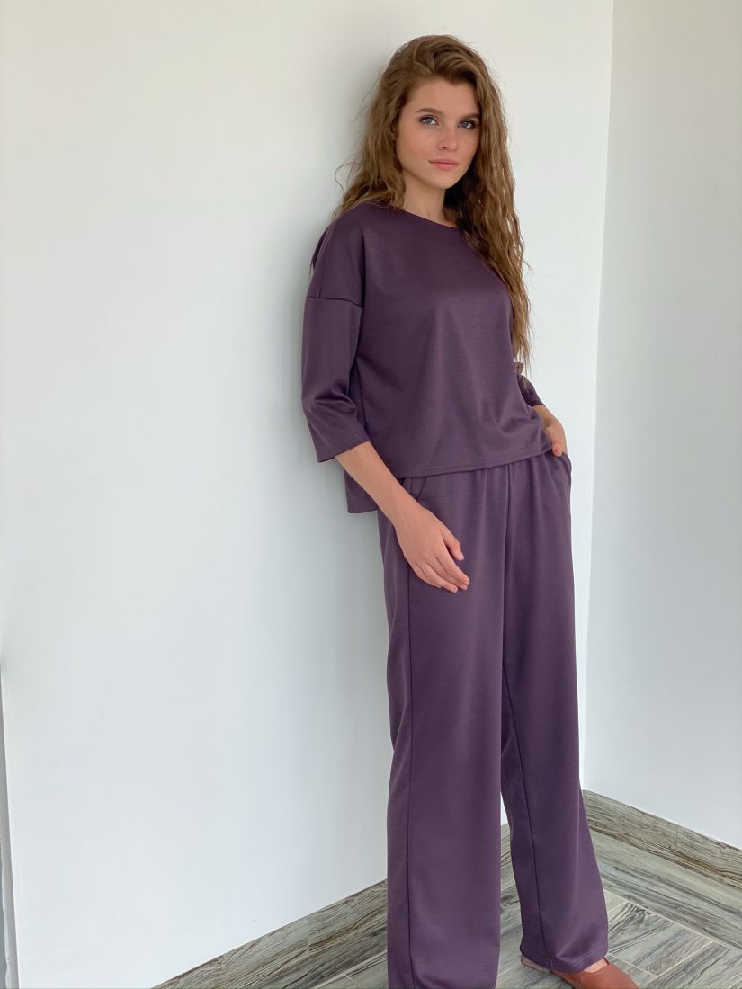 2179 Костюм из трикотажа lilac grey