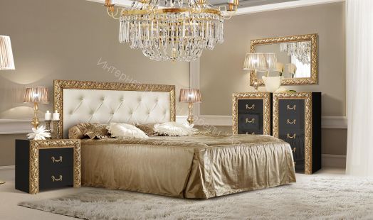 Комод узкий Тиффани Премиум золото