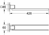 Полотенцедержатель Grohe Allure 40342000 двойной схема 2