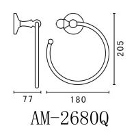 Полотенцедержатель Art&Max Antic AM-2680Q схема 2