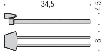 Двойной полотенцедержатель Colombo Land B2813 схема 2