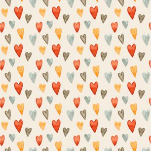 Хлопок Перкаль Акварельные сердечки 50х37 limit