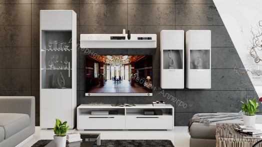 Шкаф навесной «Наоми» (Белый глянец)