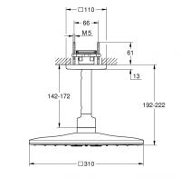 Верхний душ Grohe Rainshower SmartActive Cube 310 26481000 схема 1